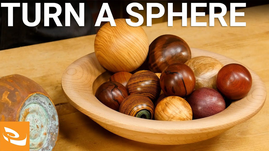 A bowl filled with turned spheres.