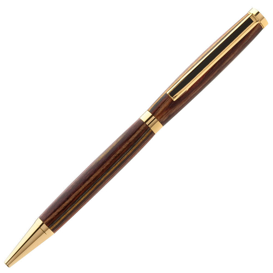 Apprentice Slimline Pen Kit 24k Gold w/ Black Stripe Clip