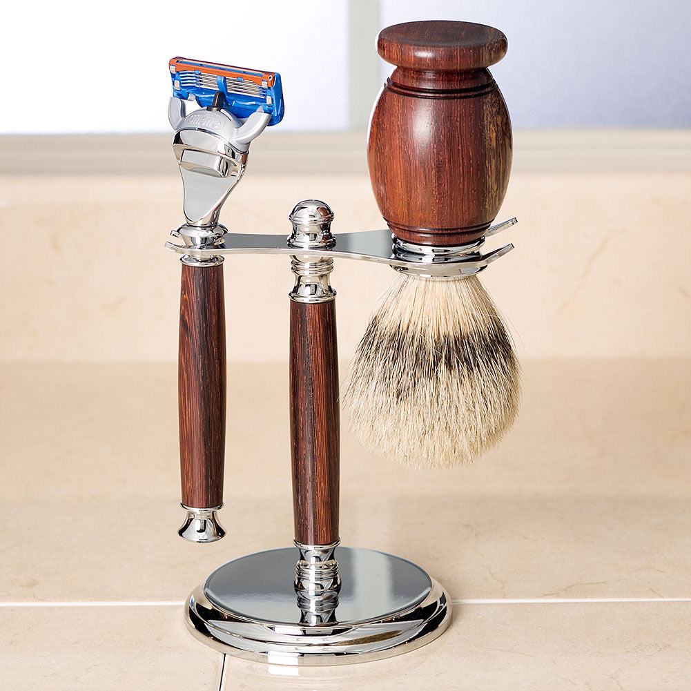 Artisan Premium Badger Shaving Brush Kit Chrome