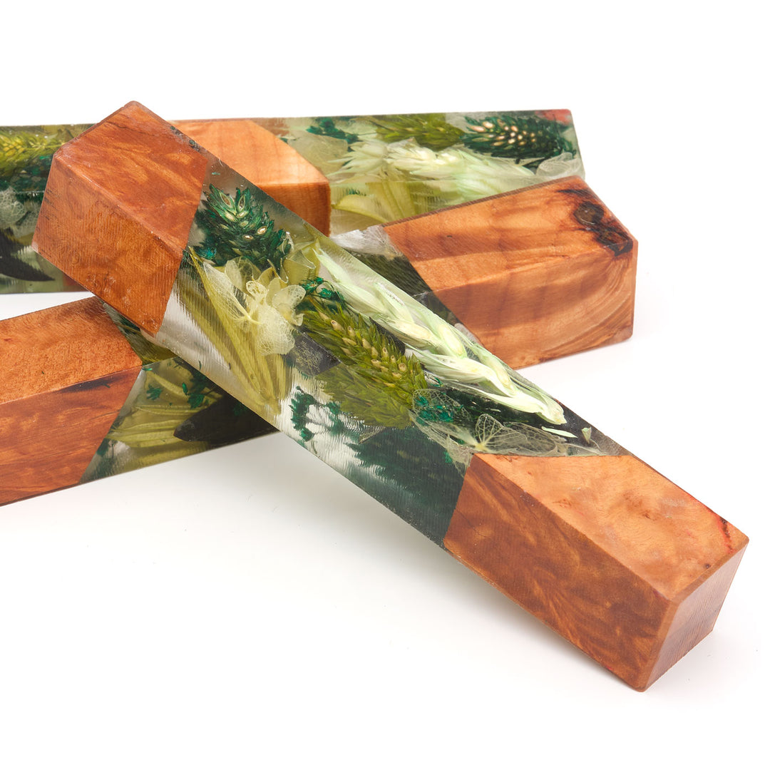 Hybrid Floral Pen Blank - Mossy Elm