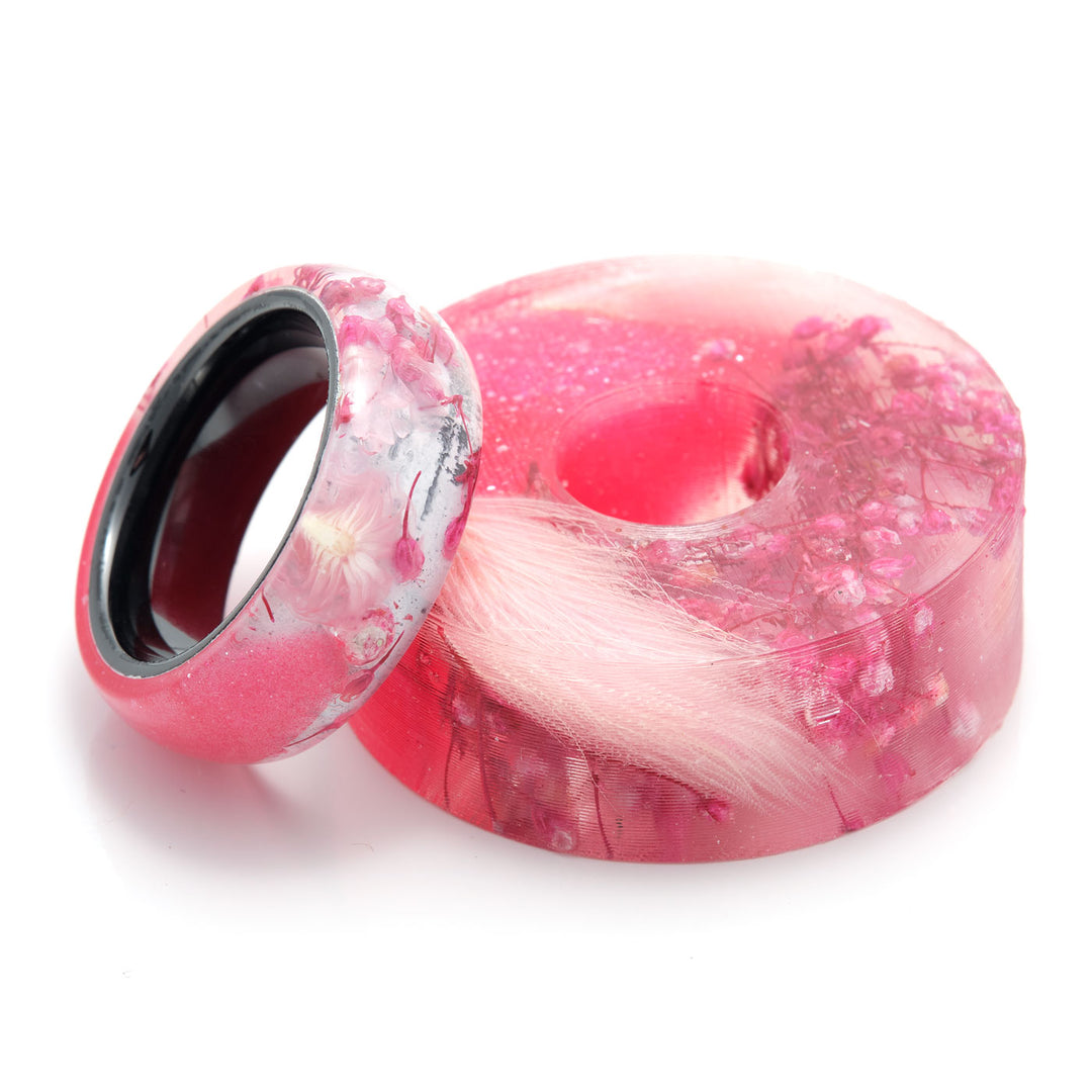 Hybrid Floral Ring Blank - Fuchsia Petals