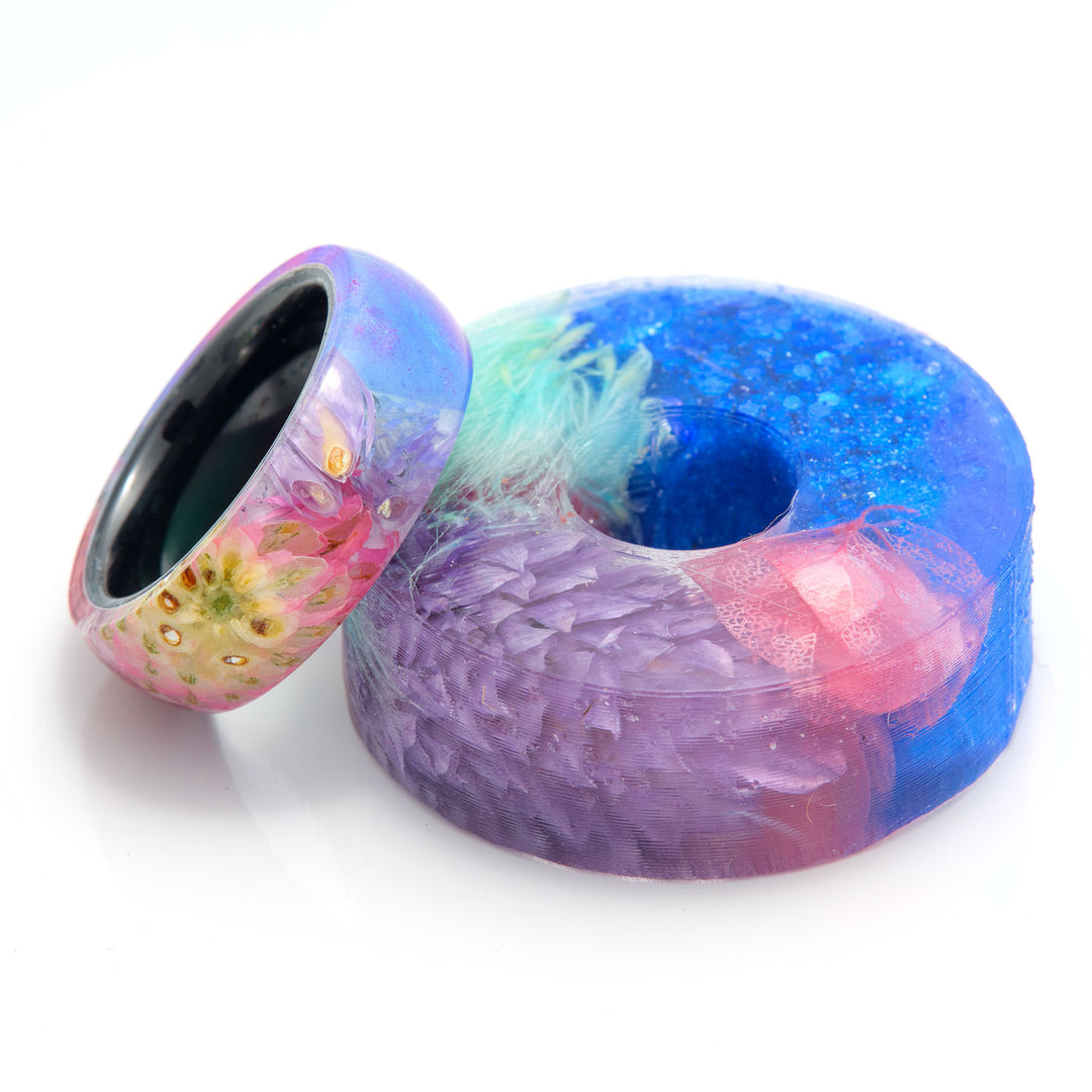 Hybrid Floral Ring Blank - Mystic Waters