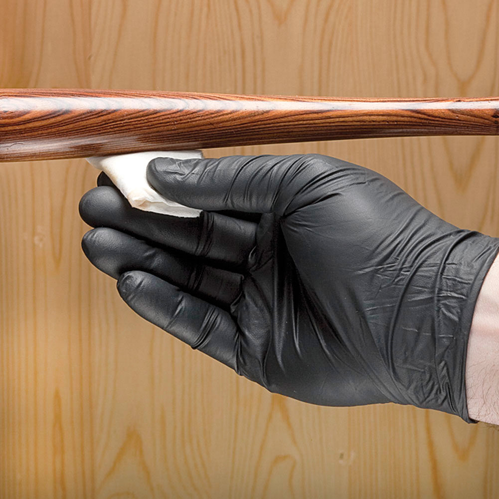 GlovePlus Black Nitrile Gloves - 100 Pack