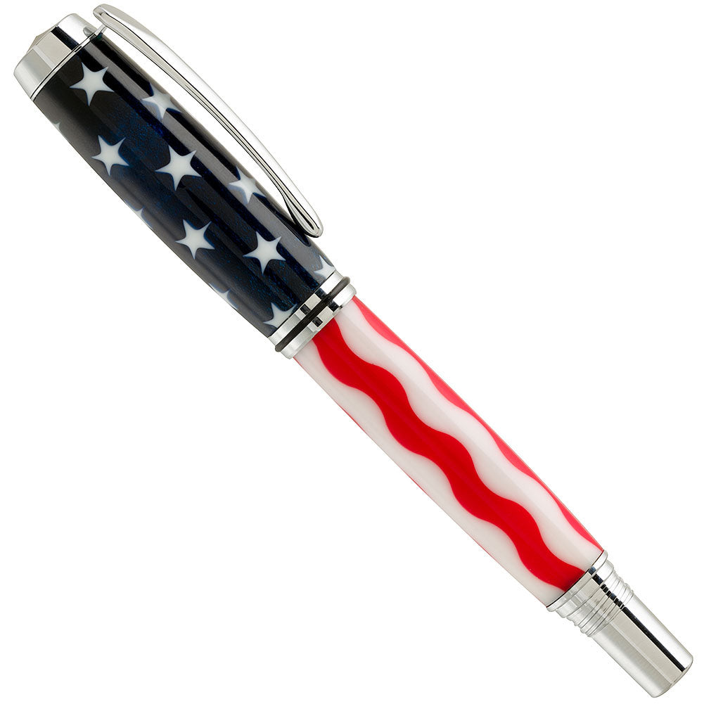 Pen Makers Choice Stars and Stripes Acrylic Pen Blank Wave