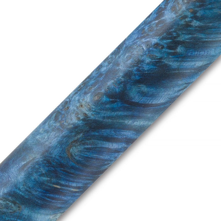 Pen Makers Choice Stabilized Dyed Box Elder Burl Pen Blank Blue