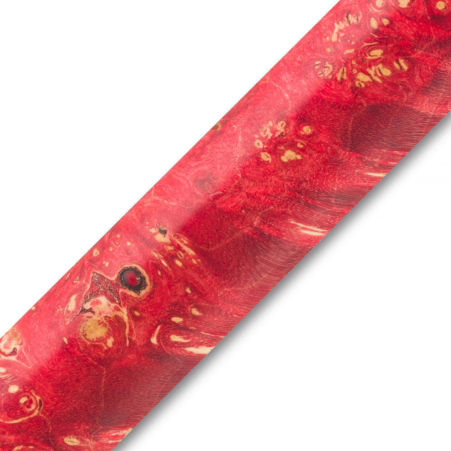 Pen Makers Choice Stabilized Dyed Box Elder Burl Pen Blank Red