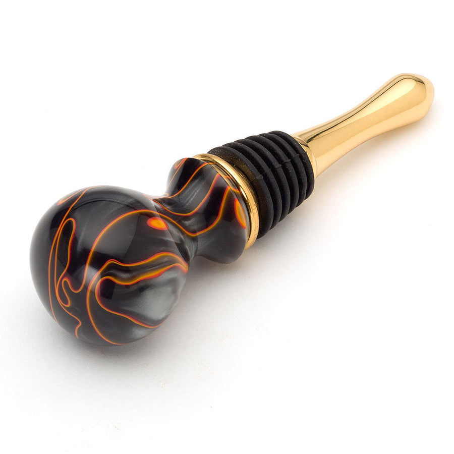 Turners Choice Acrylic Bottle Stopper Blank Fire Storm