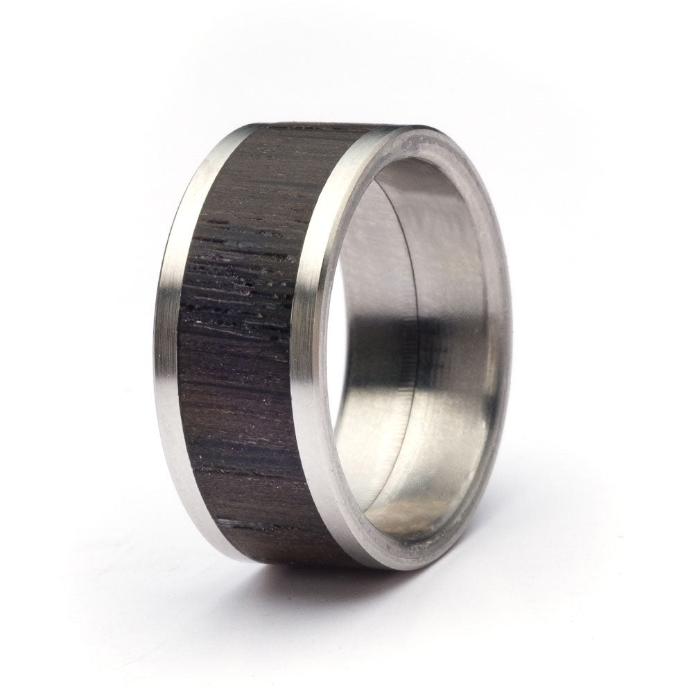 Turners Choice Ancient Bog Oak Ring Blank Stabilized