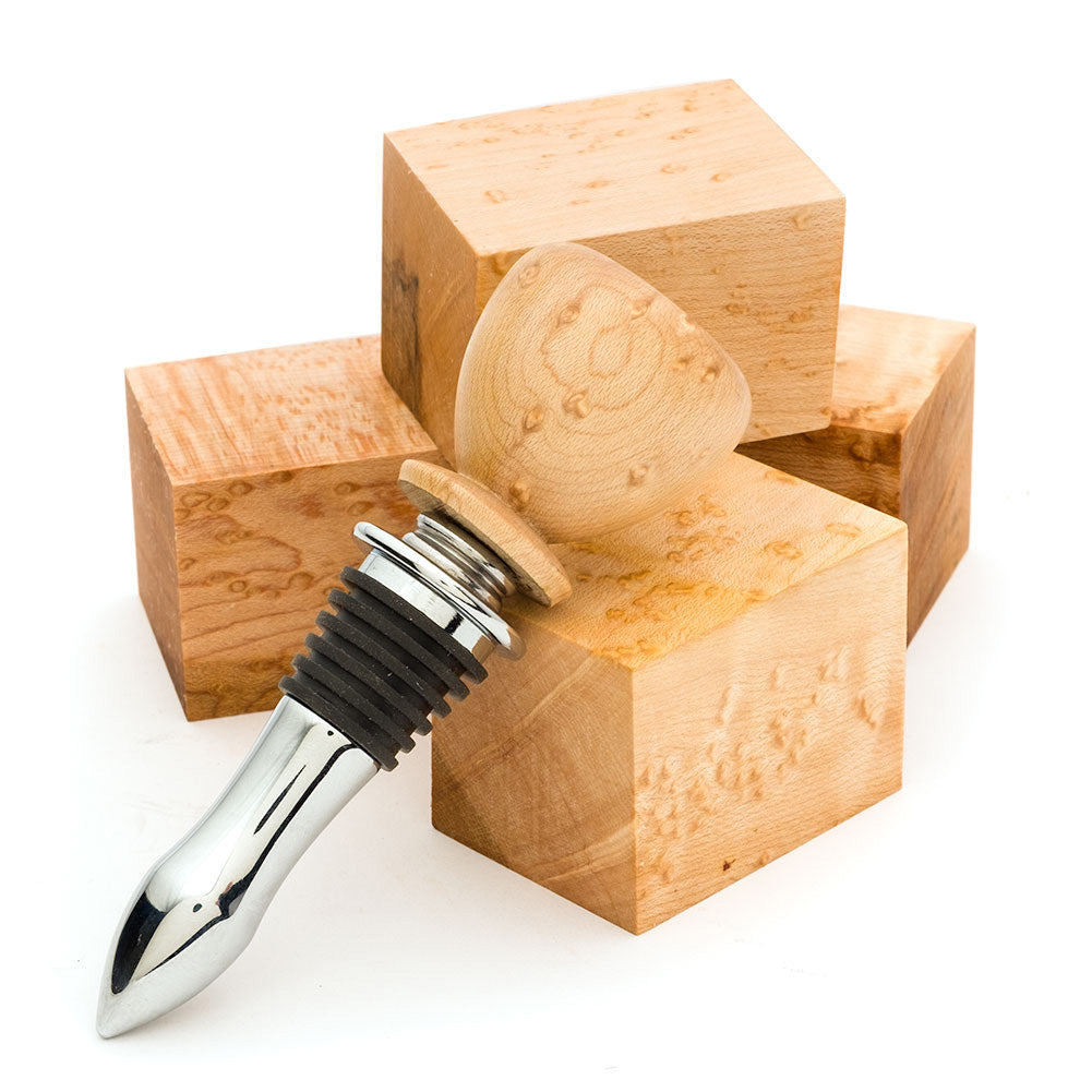 Turners Choice Bottle Stopper Blanks Birdseye Maple - 5 Pack