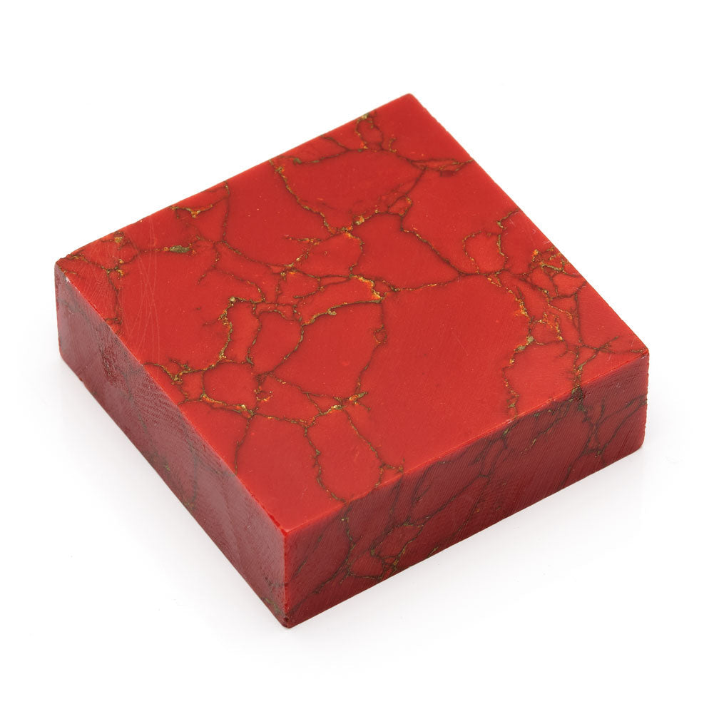 VeraStone Stabilized Stone Ring Blank Coral