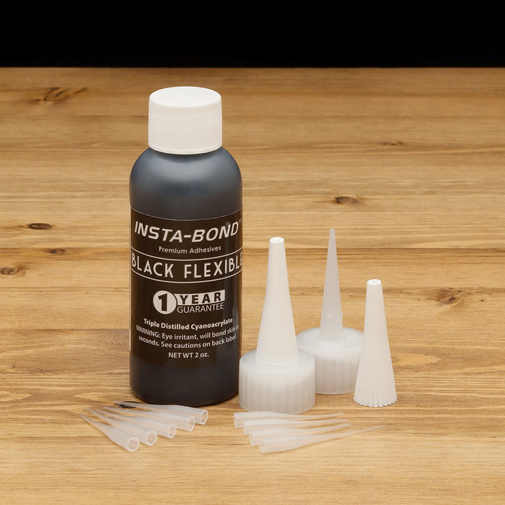 Insta-Bond Black Flexible Premium CA Glue 2 oz.