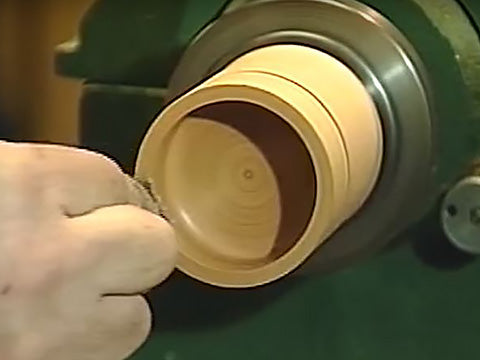 Ray Key sanding a box.