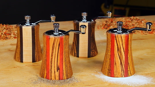Turning a Crank Top Pepper Mill Set