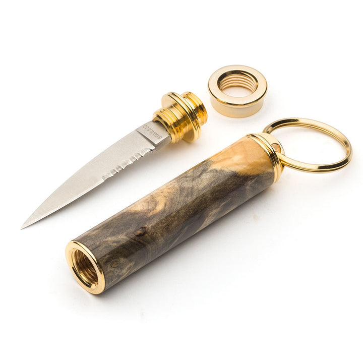 Compact Key Ring Knife Kit - 10k Gold