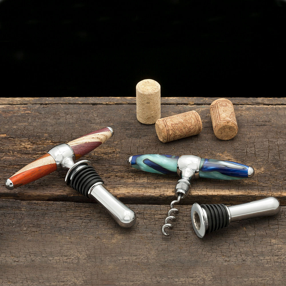 Artisan Handled Corkscrew/Bottle Stopper