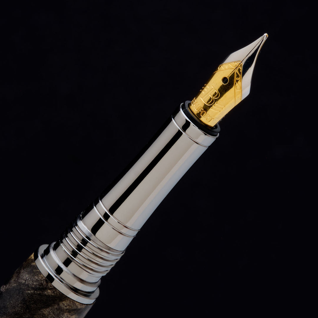 Beaufort Mistral Fountain Pen Kit Black Titanium & Gold Titanium