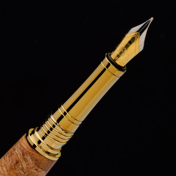 Beaufort Mistral Fountain Pen Kit Gold Titanium & Black Titanium