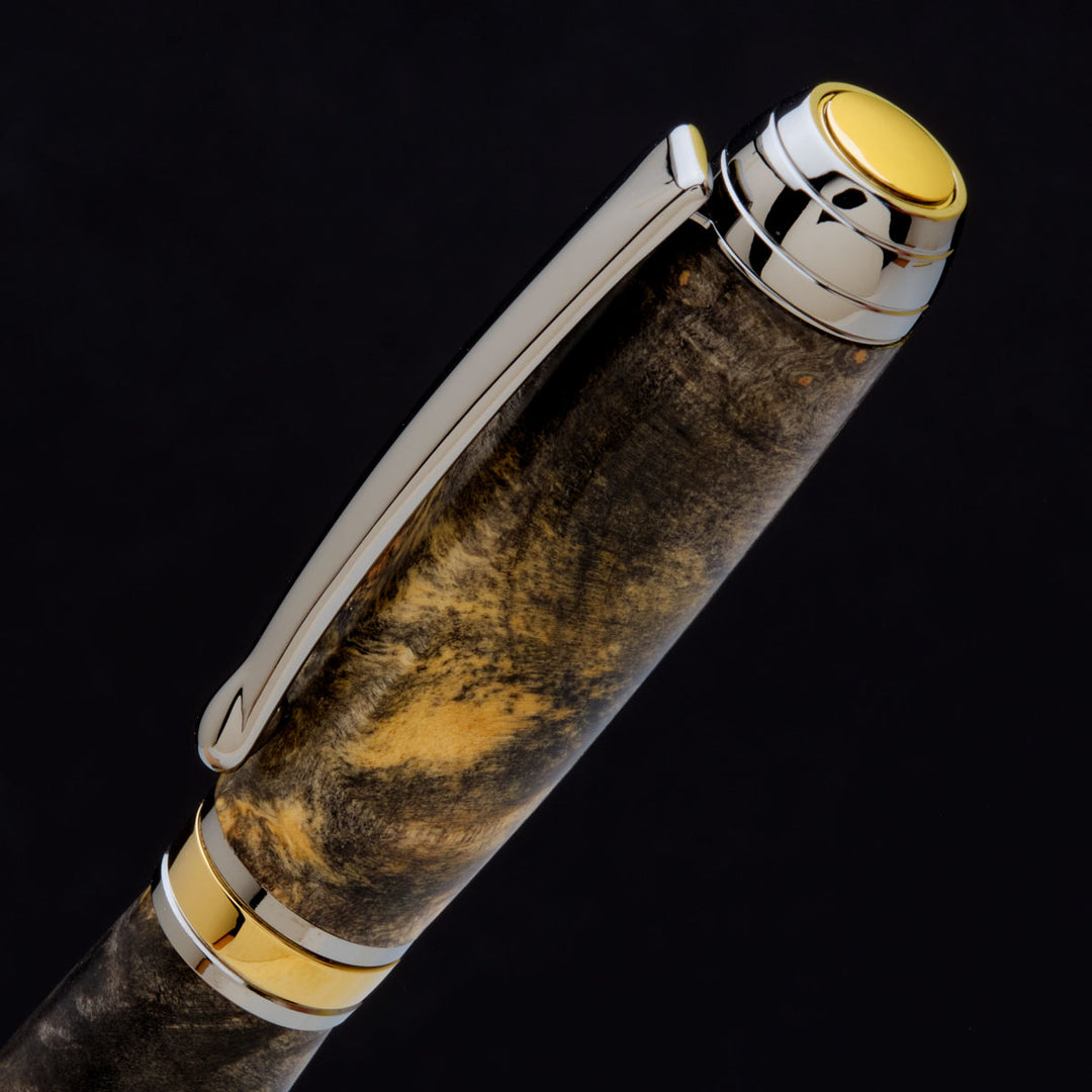 Beaufort Mistral Rollerball Pen Kit Black Titanium & Gold Titanium