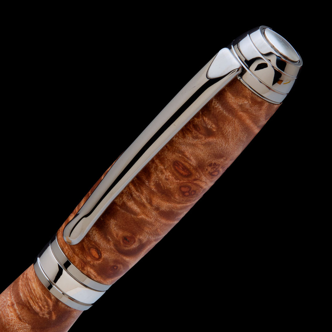 Beaufort Mistral Rollerball Pen Kit Black Titanium & Rhodium