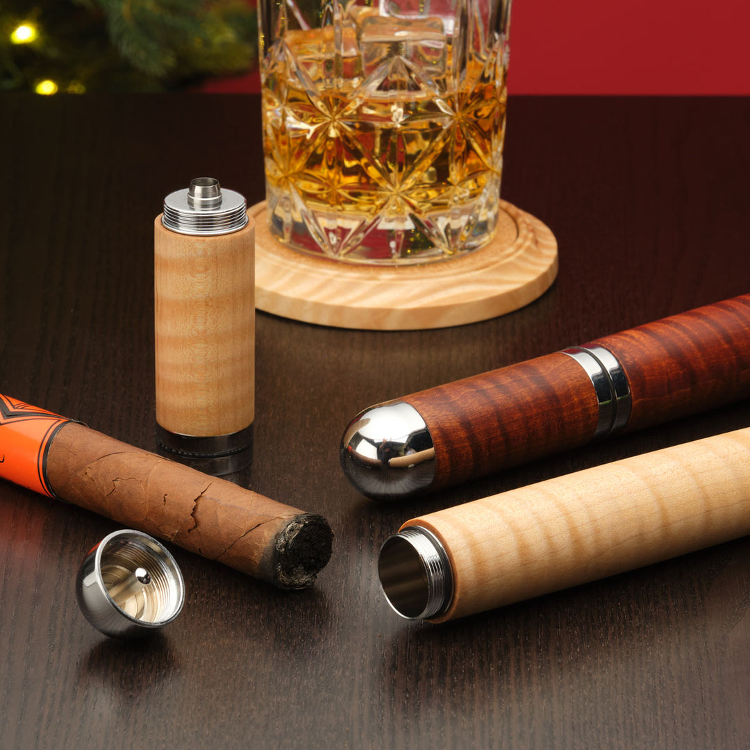 Cigar Case with Cutter/Punch Tip Kit