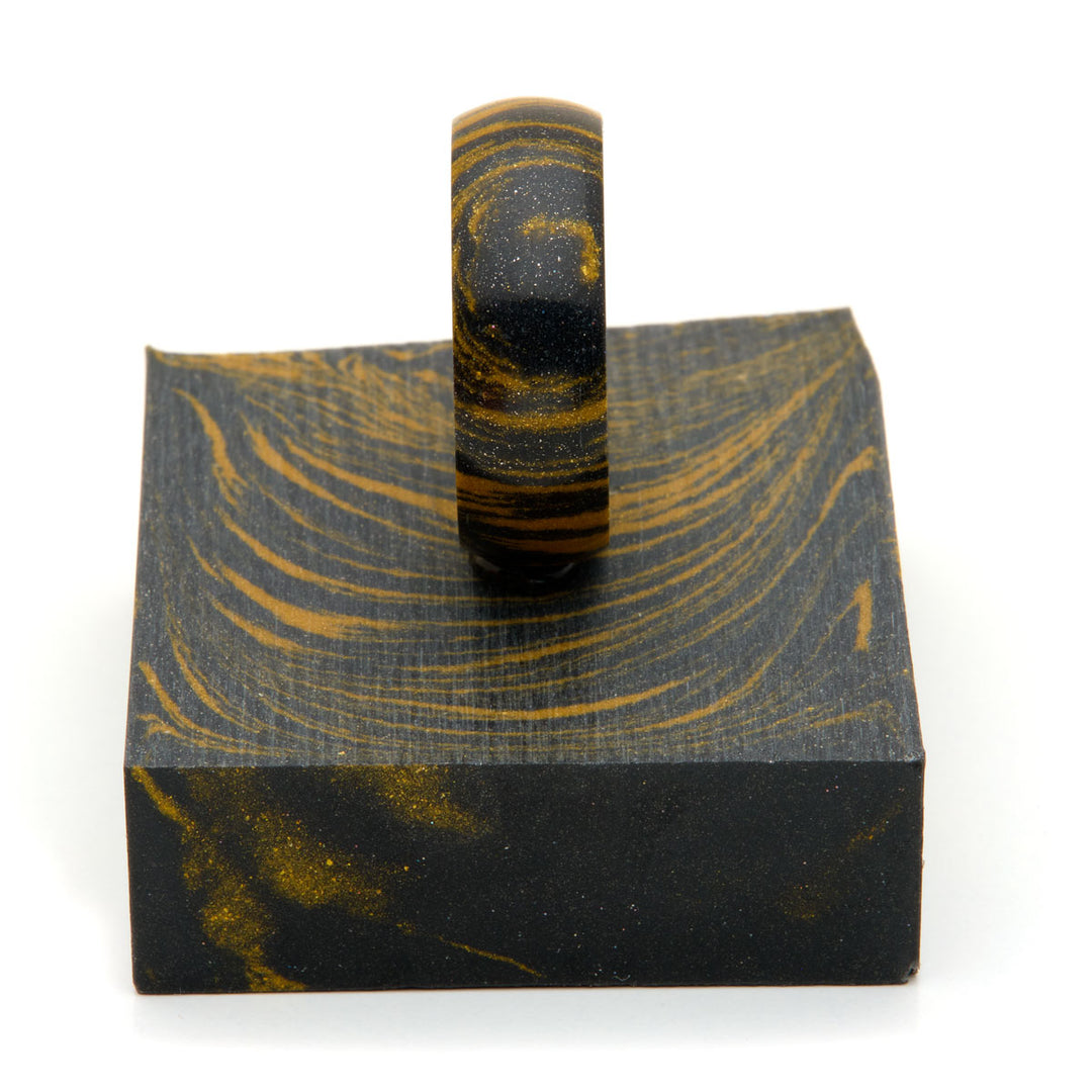 M3 Ring Blank - Black Titanium & Brass