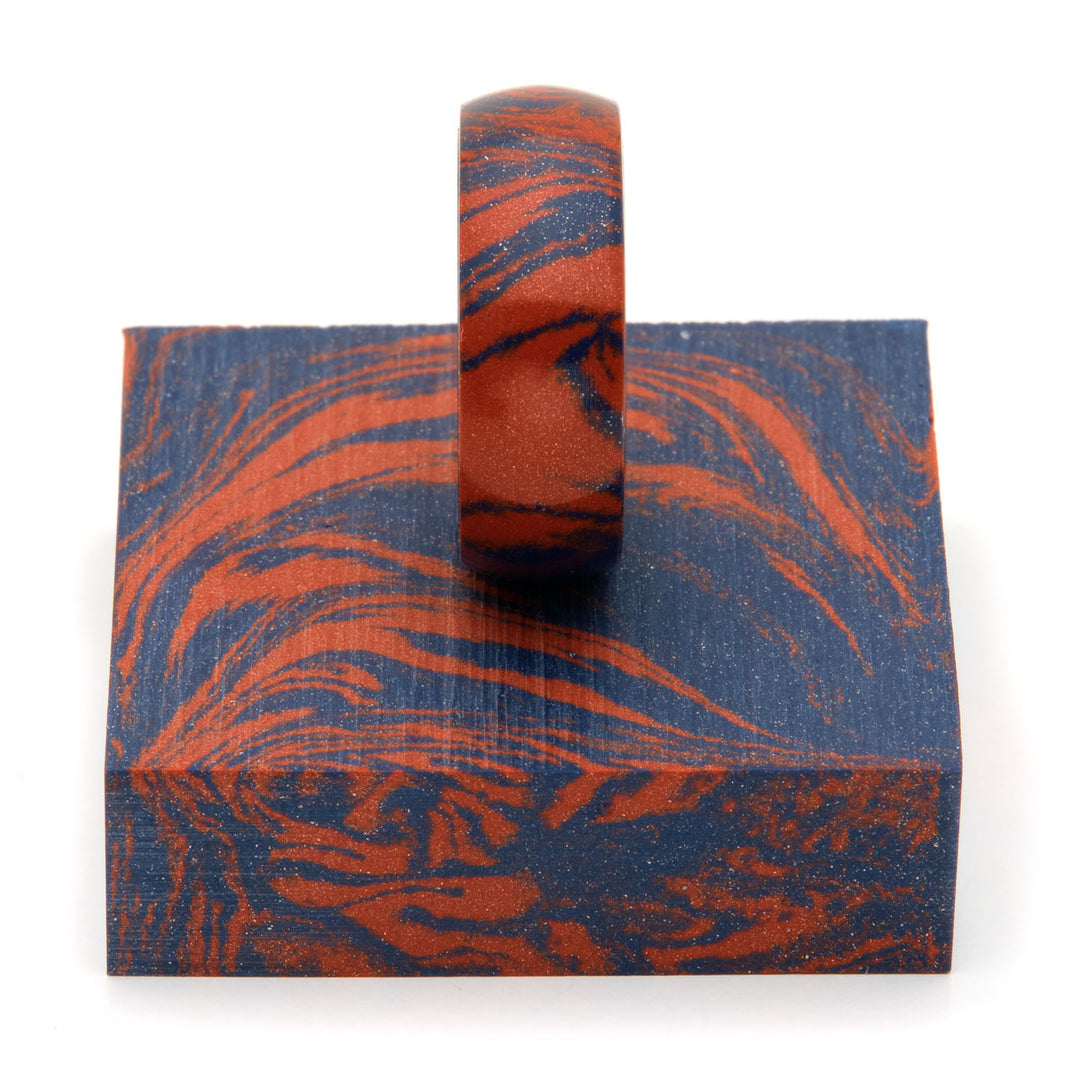 M3 Ring Blank - Blue Steel & Red Copper
