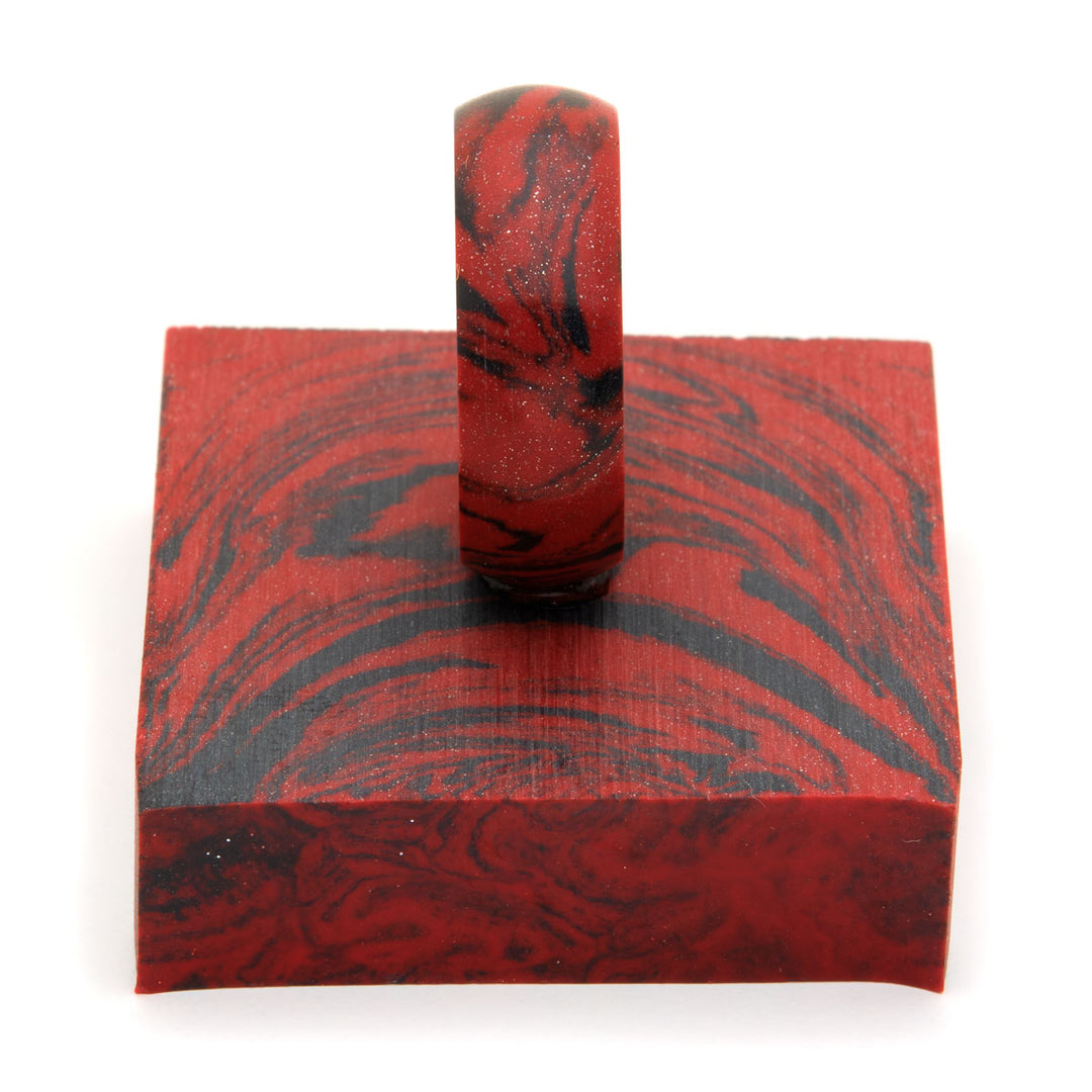 M3 Ring Blank - Red Steel & Black Carbon