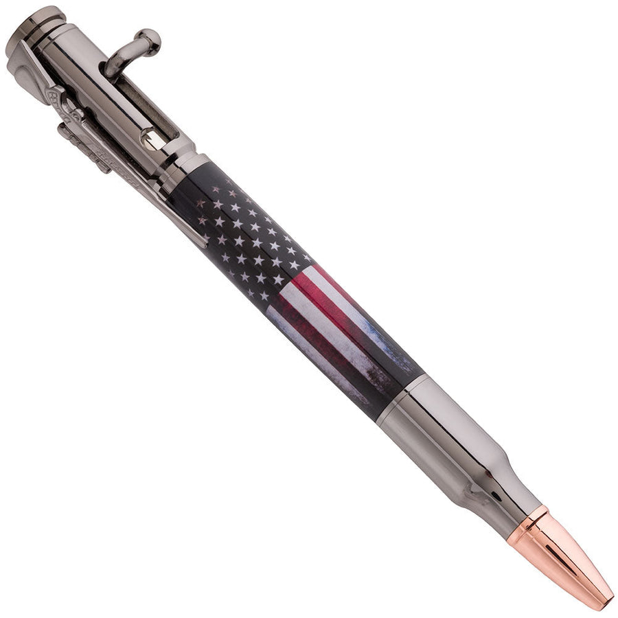 Hobble Creek Craftsman Bolt Action Patriotic Pen Blank Distressed American Flag