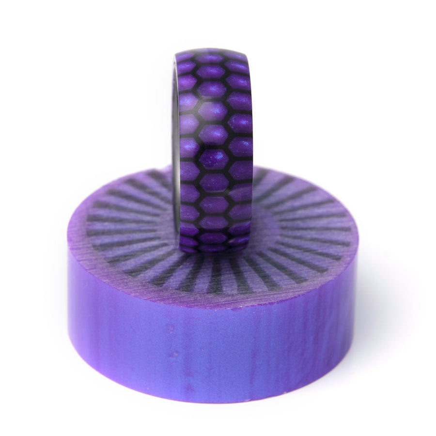 Hobble Creek Craftsman Honeycomb Ring Blank Aztec Purple