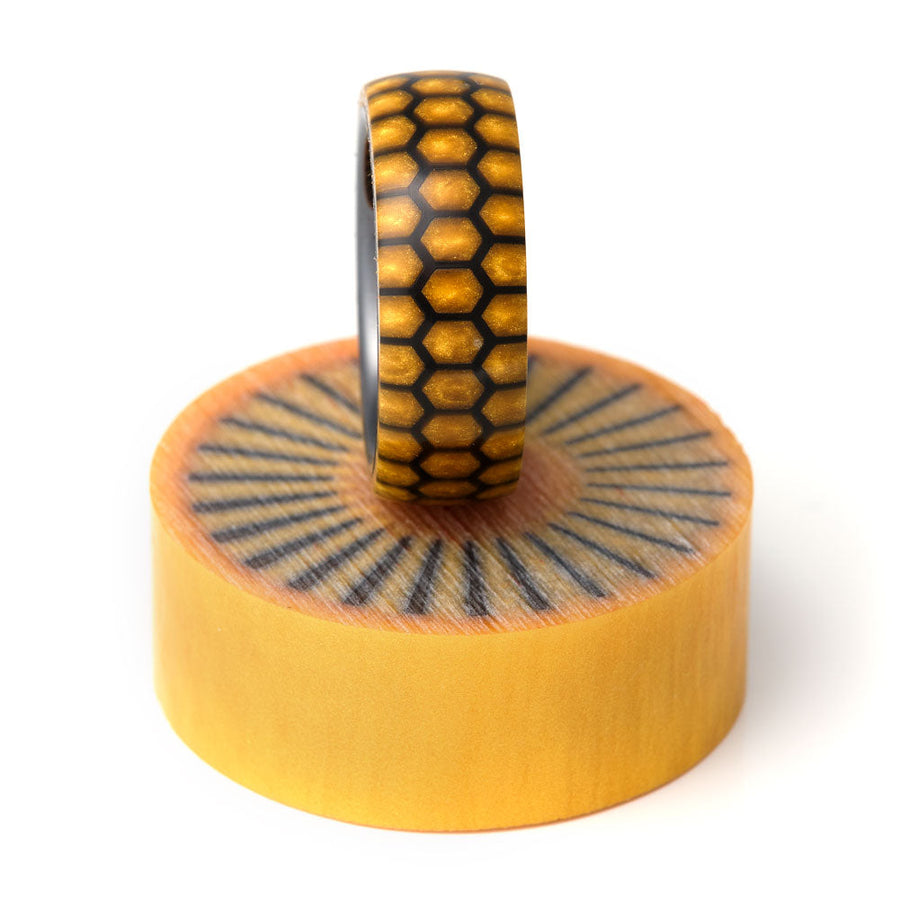 Hobble Creek Craftsman Honeycomb Ring Blank Golden