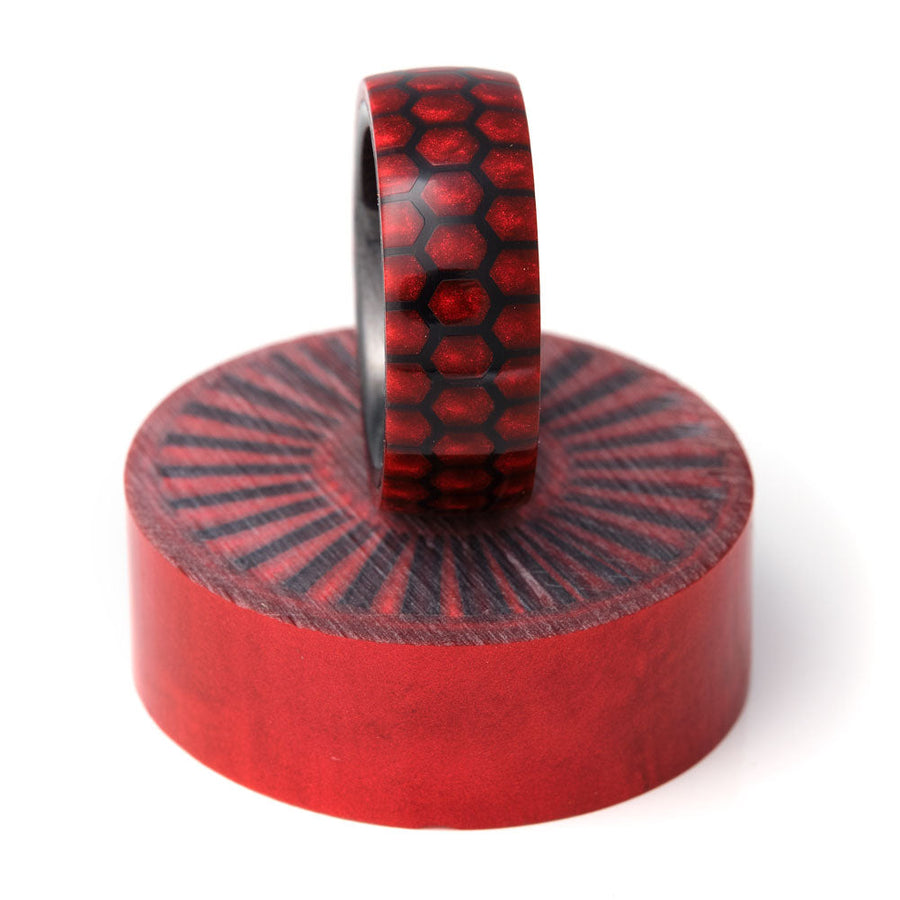 Hobble Creek Craftsman Honeycomb Ring Blank Senshi Red