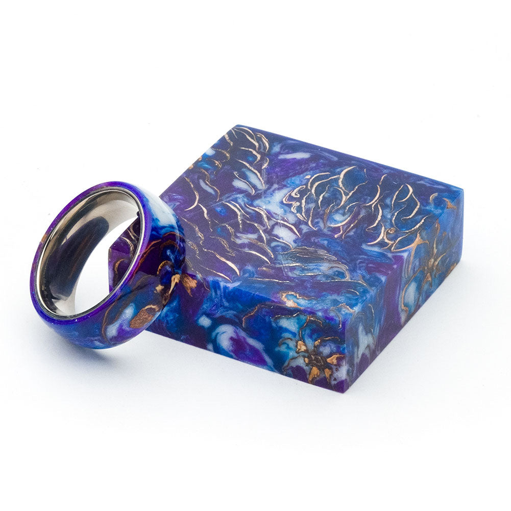 Hobble Creek Craftsman Mini Pine Cone Ring Blank Purple