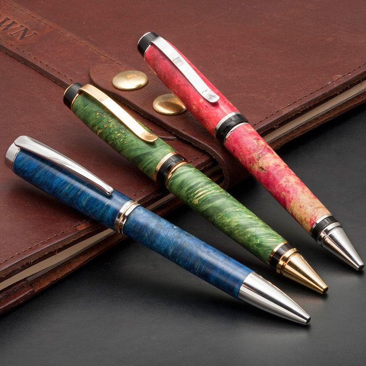 Pen Makers Choice Stabilized Dyed Box Elder Burl Pen Blanks