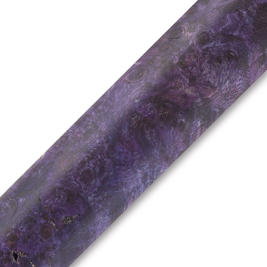 Pen Makers Choice Stabilized Dyed Box Elder Burl Pen Blank Purple
