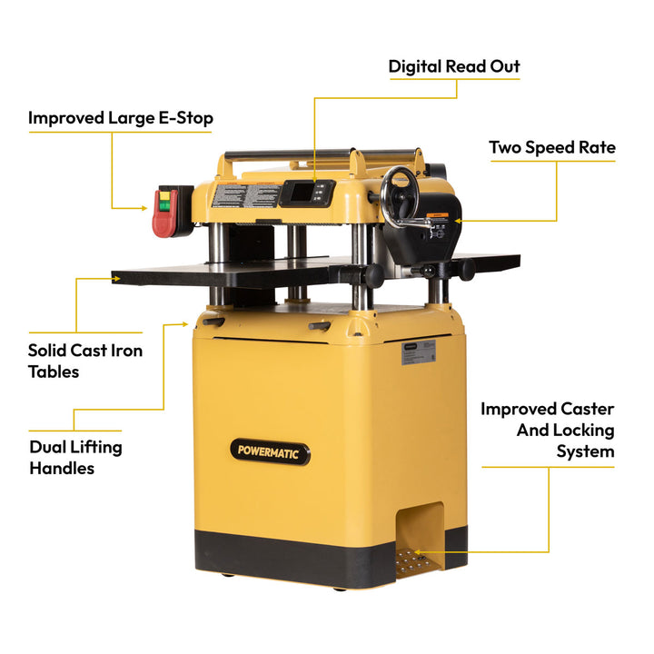 Powermatic 15 Inch Planer 3 HP Helical Head 15BHH