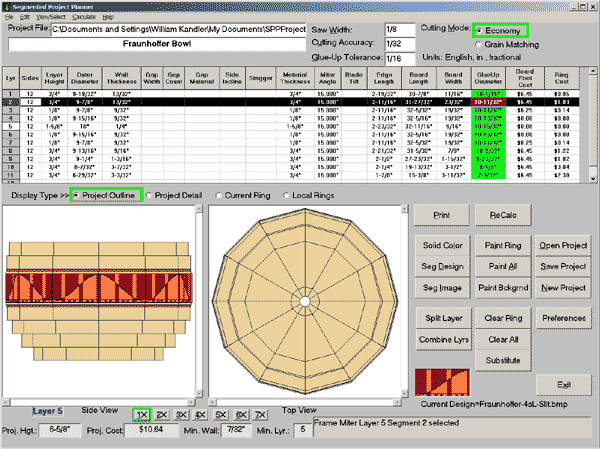 Segmented Turning Project Planner Software