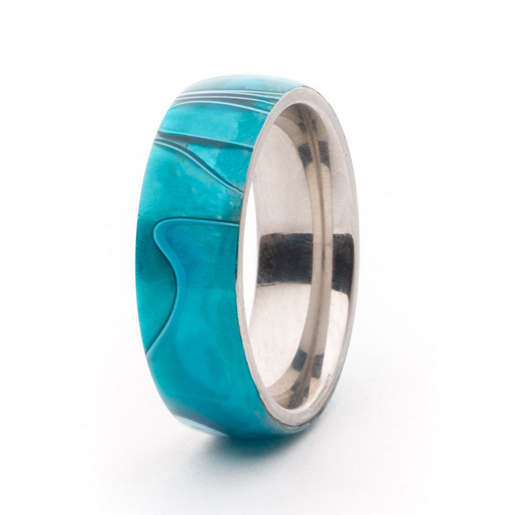 Turners Choice Acrylic Ring Blanks Caribbean Swirl