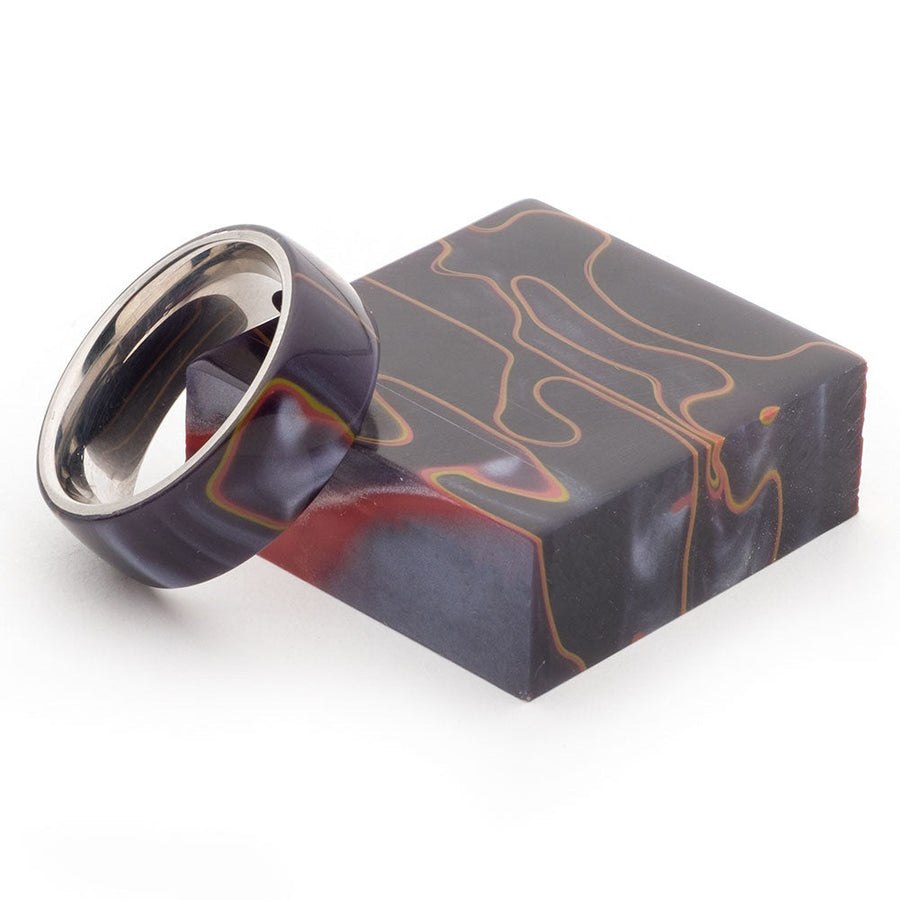 Turners Choice Acrylic Ring Blanks Fire Storm