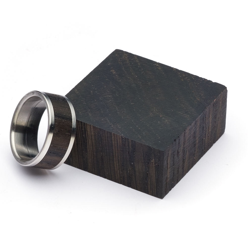 Turners Choice Ancient Bog Oak Ring Blank Stabilized