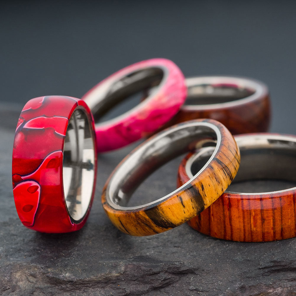 Wood turned rings cheap
