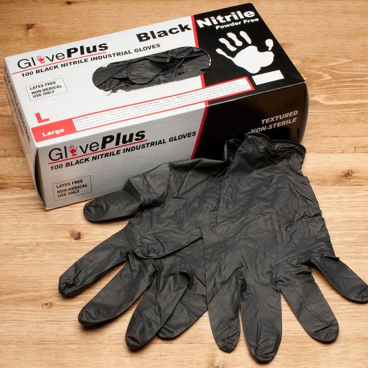 GlovePlus Black Nitrile Gloves 100 Pack XX-Large