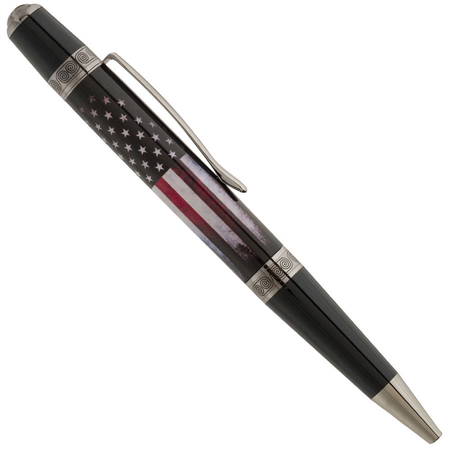 Hobble Creek Craftsman Sienna Patriotic Pen Blank Distressed American Flag
