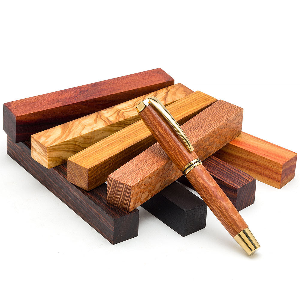 Pen Makers Choice Rare Wood Pen Blank Collection 8 Piece Set