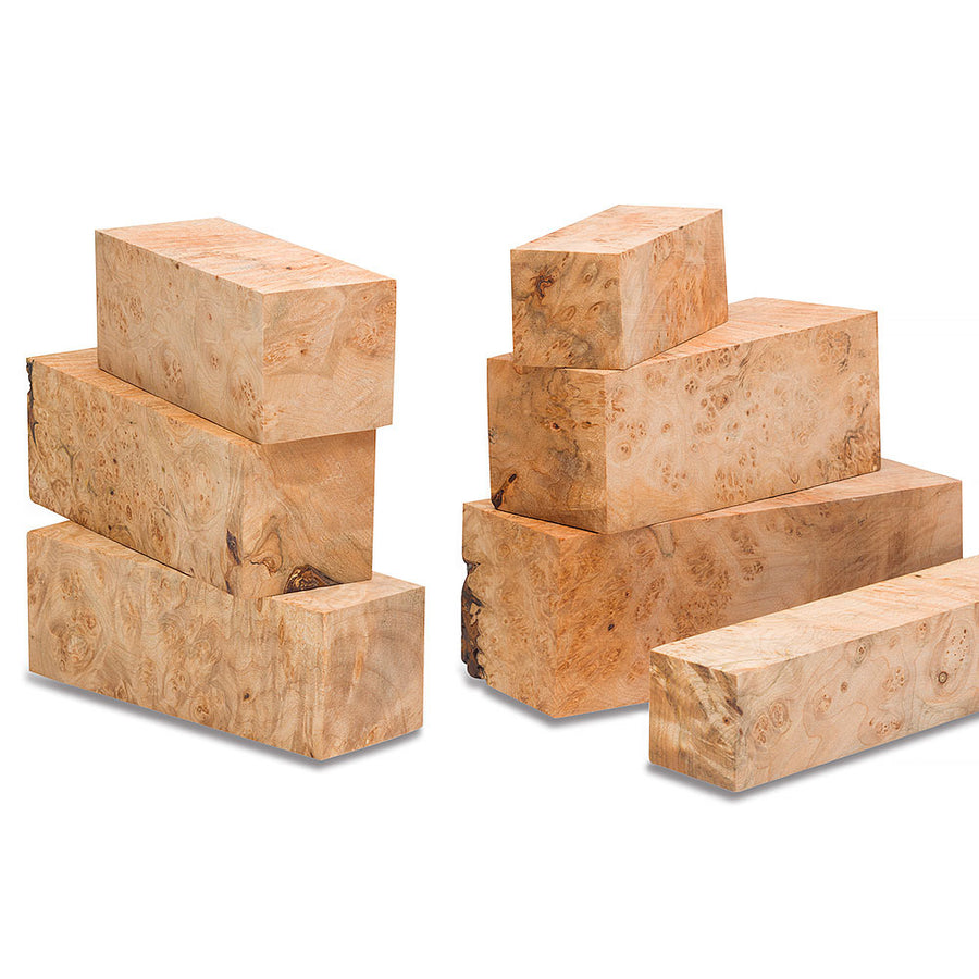 Turners Choice Maple Burl 5 lb Box of Blocks