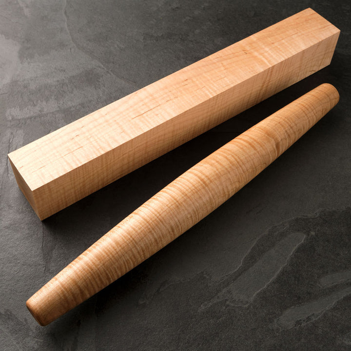 Turners Choice Tiger Stripe Maple French Rolling Pin Blank